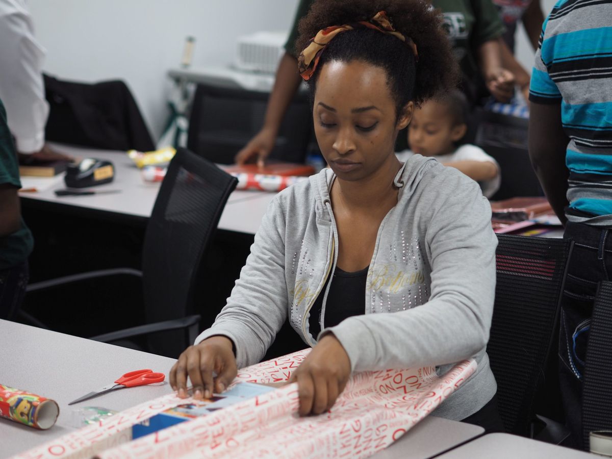 A FreshFutures student working through a financial literacy exercise