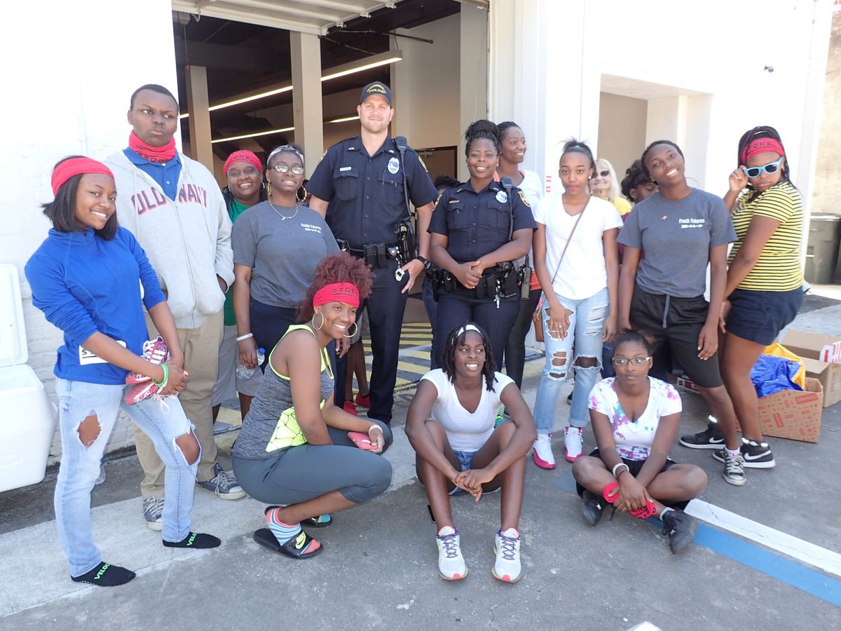 FreshFutures students outdoors on a health and wellness day